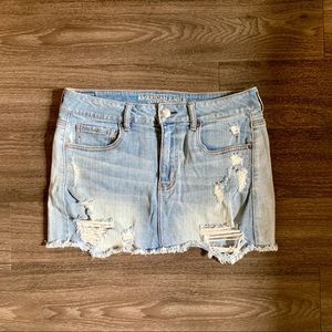 AE High-Waisted Denim Mini Skirt